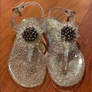 COACH Jelly Sandals (with sparkles and beading)